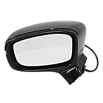 Driver Side Mirror, For Models Without Side View Camera, Power Adjust, Heated, Paintable, Manual Folding, In-housing Signal Light, No Blind Spot Feature, No Memory, No Puddle Light, No Auto-Dimming