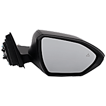 Passenger Side Mirror, Power, Manual Folding, Heated, Paintable, In-housing Signal Light, Without memory, Without Puddle Light, Without Auto-Dimming, With Blind Spot Detection in Glass