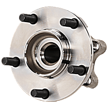 Front, Driver or Passenger Side Wheel Hub, 5 Lugs, With Bearing, RWD