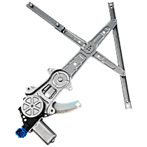 Rear, Driver Side Power Window Regulator, With Motor