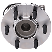 Front, Driver or Passenger Side Wheel Hub, Rear Wheel Drive, 6 Lugs, With Bearing, With Sensor, RWD