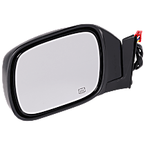 Driver Side Mirror, Power Adjust, Heated, Textured Black, Manual Folding, No Signal Light, No Blind Spot Feature, No Memory, No Puddle Light, No Auto-Dimming
