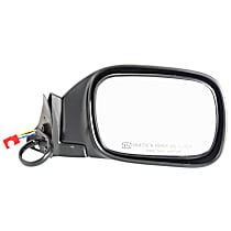 Passenger Side Mirror, Power Adjust, Heated, Textured Black, Manual Folding, No Signal Light, No Blind Spot Feature, No Memory, No Puddle Light, No Auto-Dimming