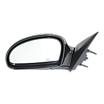Driver Side Mirror, Power Adjust, Heated, Textured Black, Manual Folding, No Signal Light, No Blind Spot Feature, No Memory, No Puddle Light, No Auto-Dimming