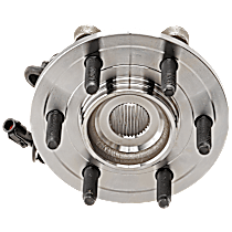 Rear, Driver or Passenger Side Wheel Hub, With Bearing, With Sensor, 6 x 5.31 in. Bolt Pattern