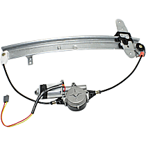 Rear, Passenger Side Power Window Regulator, With Motor