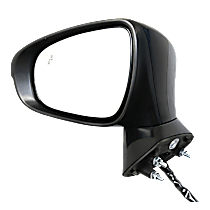 Driver Side Mirror, Power, Power Folding, Heated, Paintable, In-housing Signal Light, With memory, With Puddle Light, Without Auto-Dimming, With Blind Spot Detection in Glass