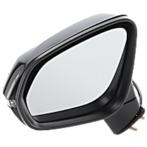 Driver Side Mirror, Power, Heated, Paintable, Manual Folding, In-housing Signal Light, No Blind Spot Feature, No Memory, No Puddle Light, No Auto-Dimming