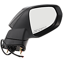 Passenger Side Mirror, Power, Heated, Paintable, Manual Folding, In-housing Signal Light, No Blind Spot Feature, No Memory, No Puddle Light, No Auto-Dimming