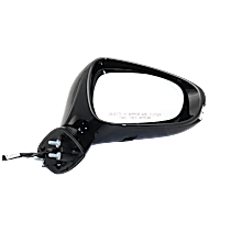 Passenger Side Mirror, Power, Manual Folding, Heated, Paintable, In-housing Signal Light, With memory, With Puddle Light, Without Auto-Dimming, Without Blind Spot Feature