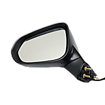Driver Side Mirror, Power, Heated, Paintable, Manual Folding, In-housing Signal Light, No Blind Spot Feature, With Memory, No Puddle Light, No Auto-Dimming