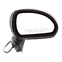 Passenger Side Mirror, Power Adjust, Heated, Paintable, Manual Folding, No Signal Light, No Blind Spot Feature, No Memory, No Puddle Light, No Auto-Dimming