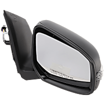 Passenger Side Mirror, Power Adjust, Non-Heated, Paintable, Manual Folding, In-housing Signal Light, No Blind Spot Feature, No Memory, No Puddle Light, No Auto-Dimming