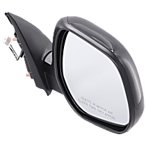 Passenger Side Mirror, Power Adjust, Heated, Paintable, Manual Folding, No Signal Light, No Blind Spot Feature, No Memory, No Puddle Light, No Auto-Dimming