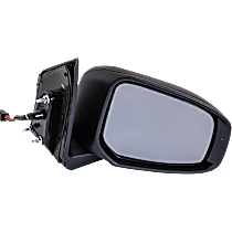 Passenger Side Mirror, Power Adjust, Heated, Paintable, Manual Folding, In-housing Signal Light, No Blind Spot Feature, No Memory, No Puddle Light, No Auto-Dimming