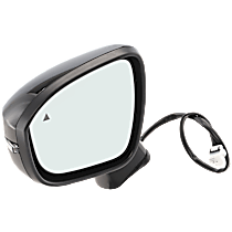 Driver Side Mirror, Power Adjust, Non-Heated, Manual Folding, Paintable, In-housing Signal Light, No Memory, No Puddle Light, No Auto-Dimming, With Blind Spot Glass