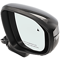 Passenger Side Mirror, Power Adjust, Non-Heated, Manual Folding, Paintable, In-housing Signal Light, No Memory, No Puddle Light, No Auto-Dimming, With Blind Spot Glass