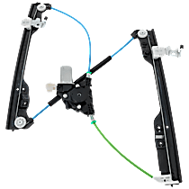 Front, Passenger Side Power Window Regulator, With Motor
