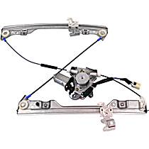 Front, Driver Side Power Window Regulator, With Motor, For Models With Auto Up/Down