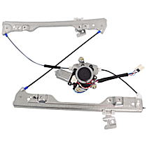 Front, Passenger Side Power Window Regulator, With Motor, For Models With Auto Up/Down