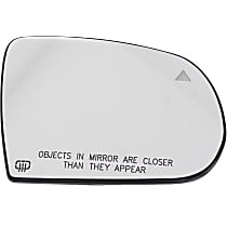 Passenger Side Mirror Glass, Heated, With Blind Spot Detection in Glass No Turn Signal Light