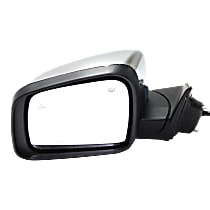 Driver Side Mirror, Power, Power Folding, Heated, Chrome, In-housing Signal Light, With memory, Without Puddle Light, Without Auto-Dimming, With Blind Spot Detection in Glass