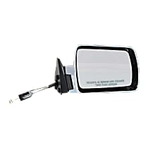 Passenger Side Mirror, Manual Adjust, Non-Folding, Non-Heated, Chrome, No Signal Light, No Memory, No Puddle Light, No Auto-Dimming, No Blind Spot Feature