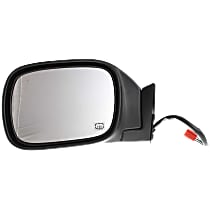 Driver Side Mirror, Power Adjust, Heated, Textured Black, Manual Folding, No Signal Light, No Blind Spot Feature, No Memory, No Puddle Light, No Auto-Dimming