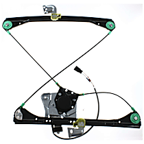 Sedan Front, Driver Side Power Window Regulator, With Motor, 4-Door