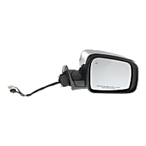 Passenger Side Mirror, Power, Manual Folding, Heated, Chrome, In-housing Signal Light, With memory, Without Puddle Light, Without Auto-Dimming, Without Blind Spot Feature