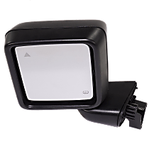 Driver Side Mirror, Power, Manual Folding, Heated, Textured Black, Without Signal Light, Without memory, Without Puddle Light, Without Auto-Dimming, With Blind Spot Detection in Glass