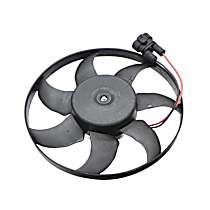 1199104600 OE Replacement A/C Condenser Fan Driver or Passenger Side, Single fan