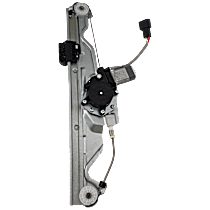 Rear, Driver Side Power Window Regulator, With Motor