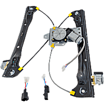2-Pin Connector Front, Driver Side Power Window Regulator, with Motor, For Models without Express Up and Down