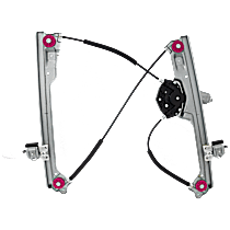Front, Passenger Side Power Window Regulator, With Motor