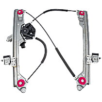 Front, Driver Side Power Window Regulator, With Motor