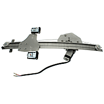 Rear, Driver Side Power Window Regulator, With Motor