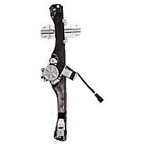 Rear, Passenger Side Power Window Regulator, With Motor