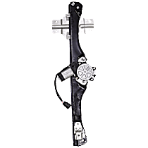Rear, Driver Side Power Window Regulator, With Motor