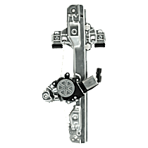 Rear, Driver Side Power Window Regulator, With Motor