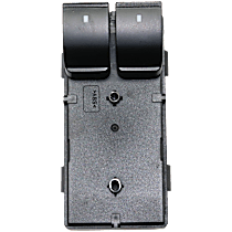 Front, Driver Side Window Switch, Black, 2 Buttons