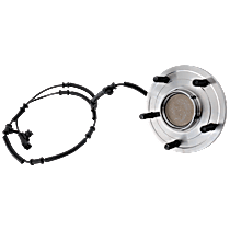 Rear, Driver or Passenger Side Wheel Hub, FWD, 5 Lugs, With Bearing, With Sensor