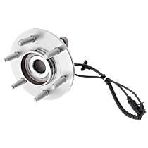 Rear, Driver or Passenger Side Wheel Hub, 6 Lugs, With Bearing, With Sensor