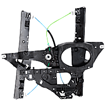 Front, Passenger Side Power Window Regulator, Without Motor