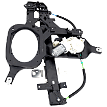Rear, Passenger Side Power Window Regulator, With Motor