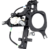Rear, Driver Side Power Window Regulator, With Motor