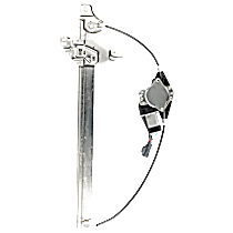 Rear, Passenger Side Power Window Regulator, With Motor