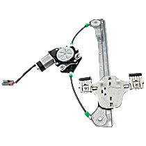 Rear, Driver Side Power Window Regulator, With Motor