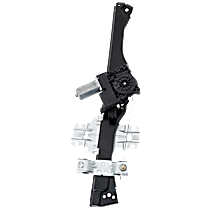 Front, Driver Side Power Window Regulator, With Motor, For Models With One Touch