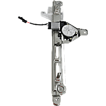 Rear, Driver Side Power Window Regulator, With Motor